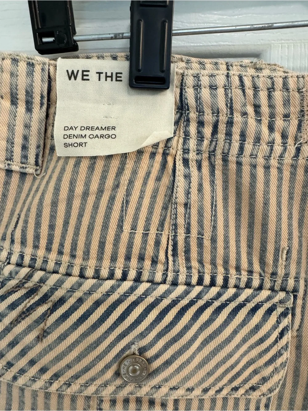 We The Free Day Dreamer Denim Cargo Railroad Short Size 27 NWT